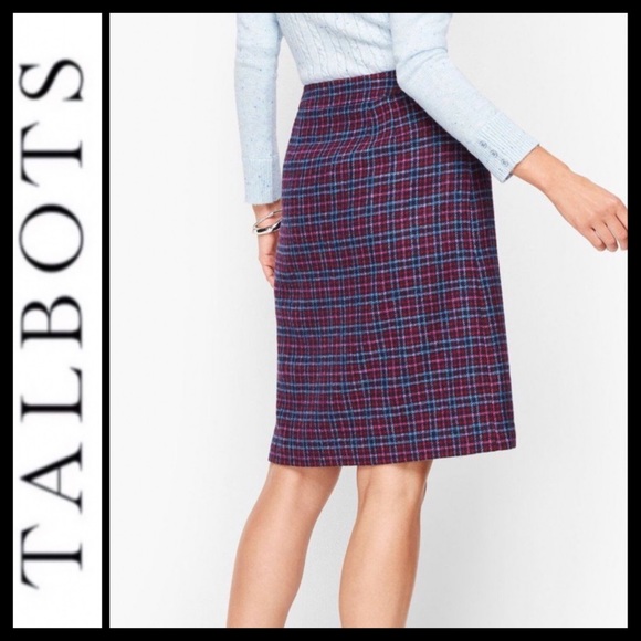 NWOT Talbots Faux Wrap A-Line Plaid Skirt - Picture 3 of 10